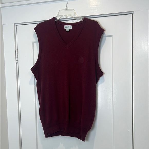 IZOD Men's Burgundy Sweater Vest size tall-XLT. - Picture 1 of 7
